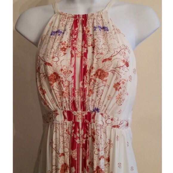 FREE people open back floral maxi dress aprox 2-4,  Greek goddess vibes. - Picture 3 of 12